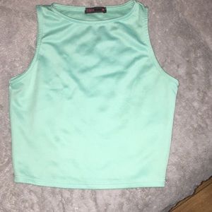 Mint green crop top